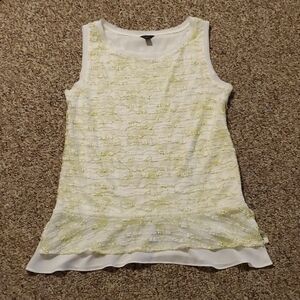 𝅺ANN Taylor Floral Lace Sleeveless Top Sz M